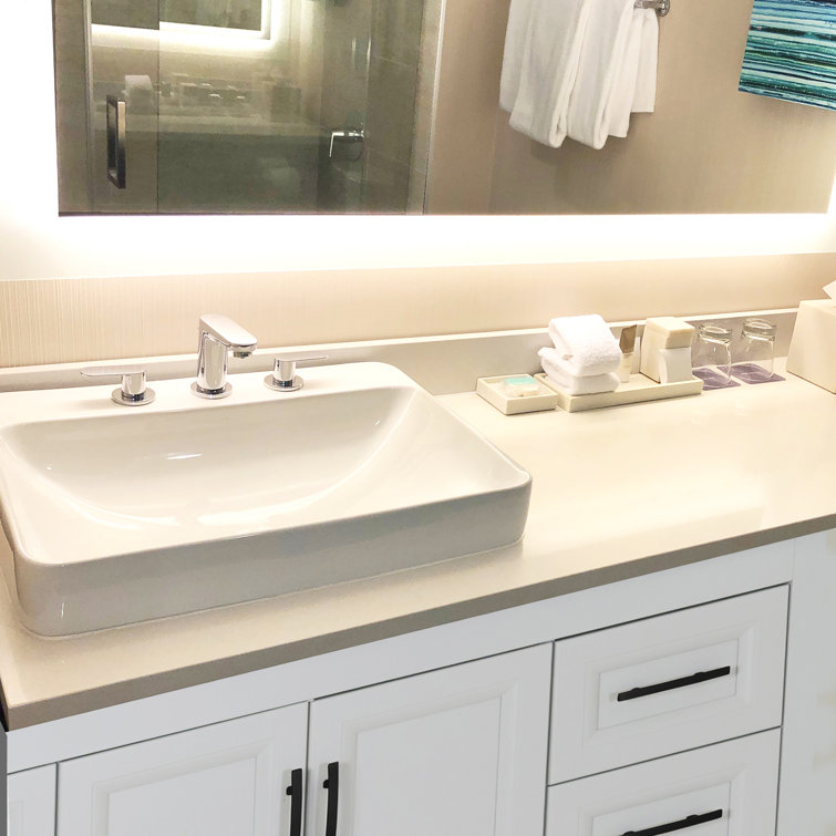 Nantucket Sinks Vitreous China Rectangular DropIn Bathroom Sink with